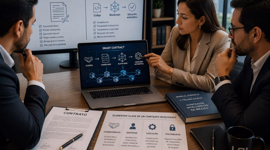 Contratos inteligentes en México y su aplicación jurídica mediante tecnología blockchain